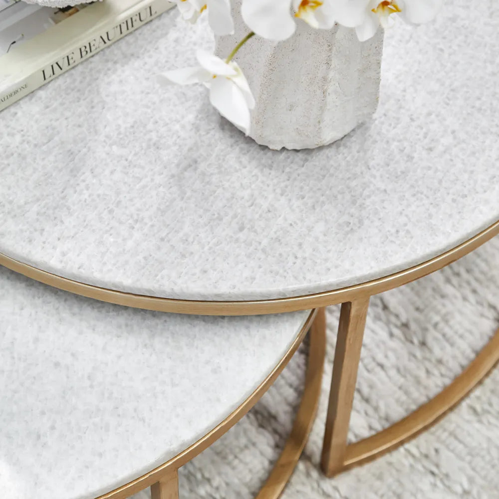 Chloe Stone Nesting Coffee Tables