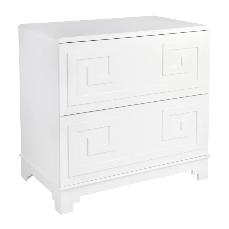 Greek Key Bedside Table