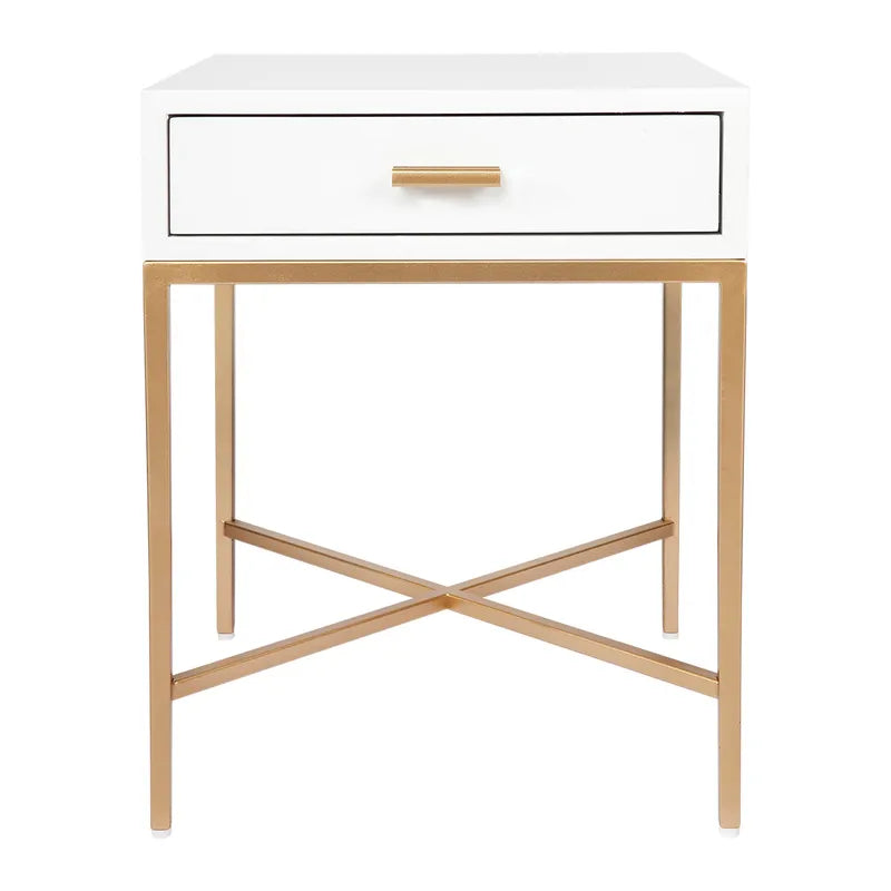 Nessa Black Bedside Table