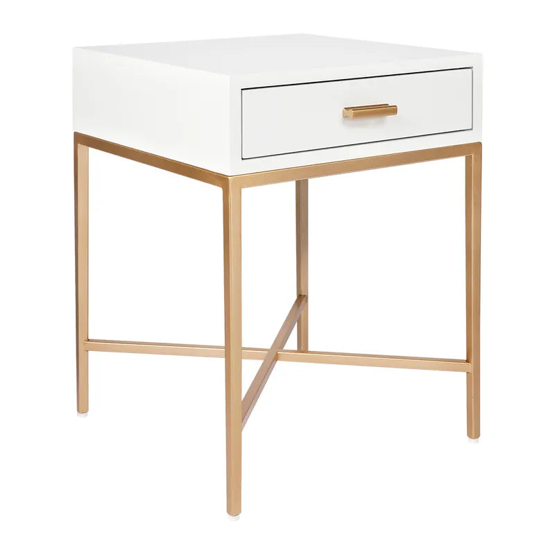Nessa Black Bedside Table