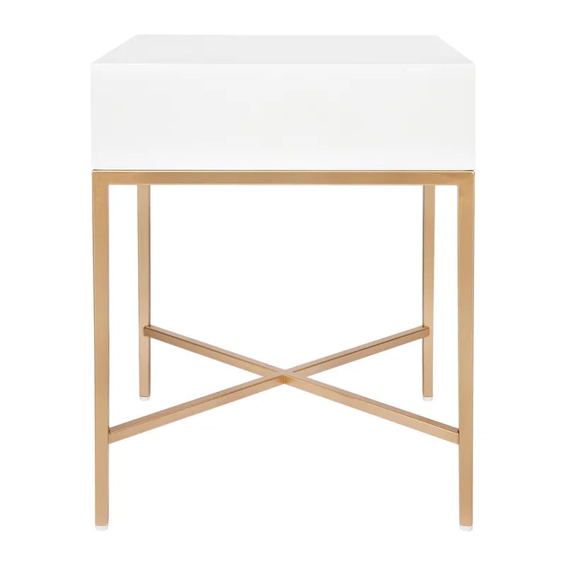 Nessa Black Bedside Table