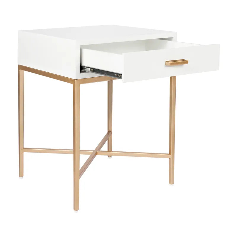 Nessa Black Bedside Table