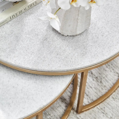 Chloe Stone Nesting Coffee Tables