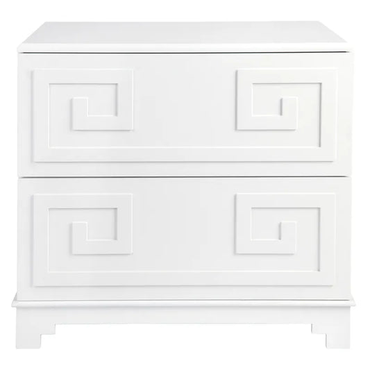 Greek Key Bedside Table