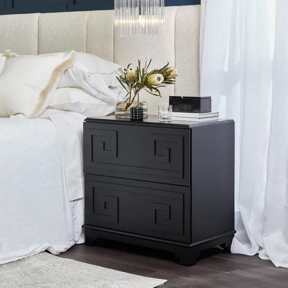 Greek Key Bedside Table