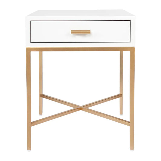 Nessa Black Bedside Table