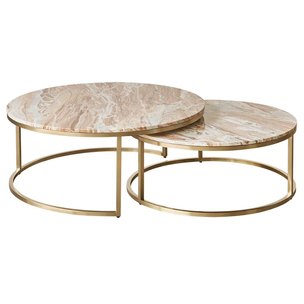 Chloe Stone Nesting Coffee Tables