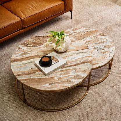 Chloe Stone Nesting Coffee Tables