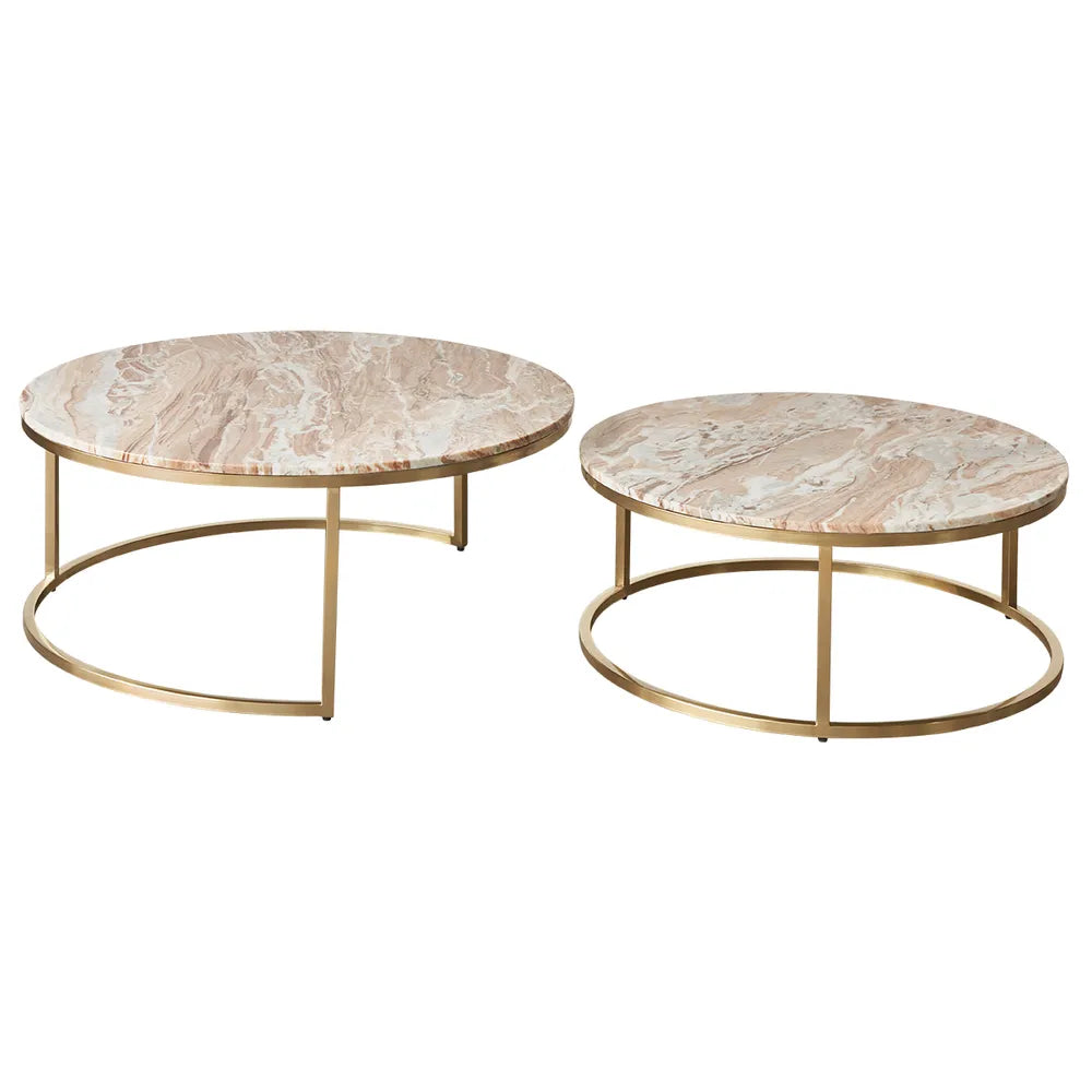 Chloe Stone Nesting Coffee Tables