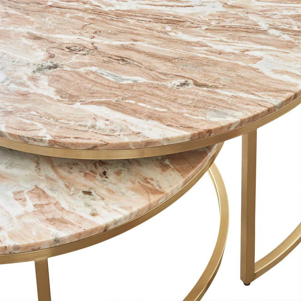 Chloe Stone Nesting Coffee Tables